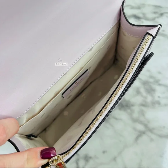 Kate Spade Remi Flap Chain Crossbody Shoulder Bag In Lilac Moon - Picture 9 of 13